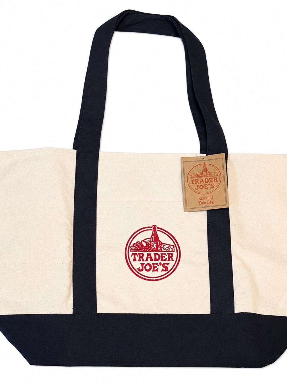 NWT Viral Trader Joes Reusable Canvas Tote Bag
Large Heavy Duty Bag
